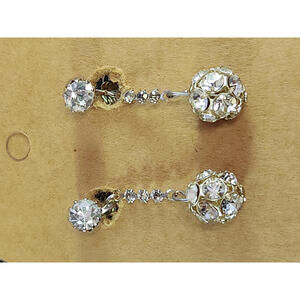 Super Sparkling Fashion Earrings, Dress, Drop-Ball Crystal